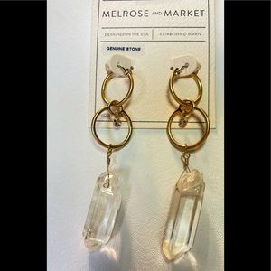 Melrose and Market Organic  Crystal Drop Earrings.